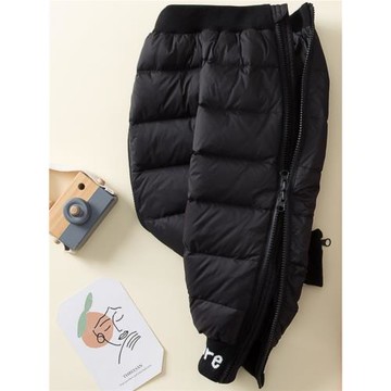 2025冬季男童寶防風羽絨褲加厚東北零下女童外穿滑雪兒童保暖褲子