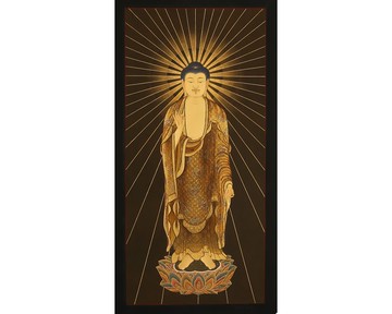 手繪飄逸唐卡  日本神靈