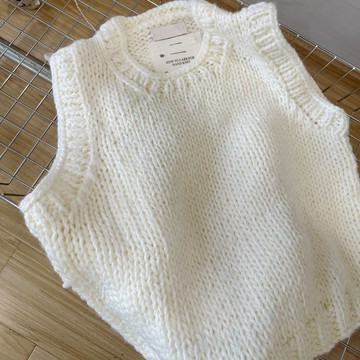 【巴黎精品】現貨+預購 針織背心無袖毛衣-手工編織粗毛線圓領女上衣a1hj64
