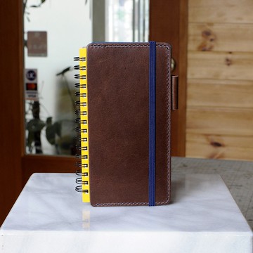 Rollbahn (ロルバーン) 線圈筆記本保護套 靈巧尺寸 No.1 Buttero (義大利油蠟牛革)