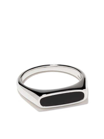 Tom Wood - Mario ring - unisex - Onyx/Sterling Silver - 52