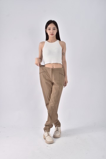 (L) fabiana filippi直筒棕色長褲