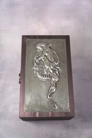 錫雕  沉思收納盒