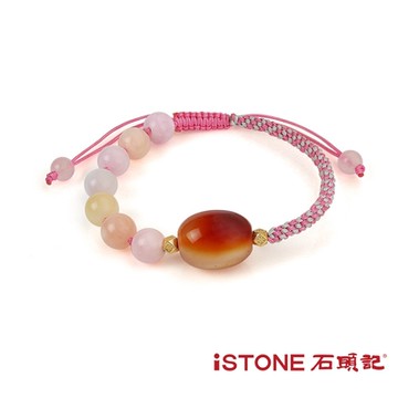 石頭記-編織手鍊-紅粉佳人