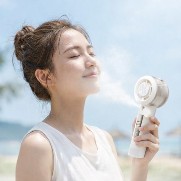 快速出貨🚚領券折$90【霧忘我】噴霧製冷面板100段可調電量顯示手持風扇RK30 RASTO