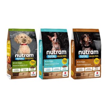 加拿大NUTRAM紐頓T27/T28/T29無穀全能/低敏犬糧 挑嘴小顆粒 5.4kg(12lb)(購買二件贈送寵物玩具*1個隨機出貨)(買就送 Happyday寵物暖暖墊*1包)