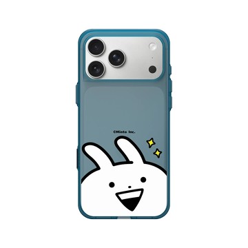 iPhone 17 Pro Max Clear (相機按鈕) 夜幕藍 - Usagyuuun 小突兔 - 炙熱的眼神
