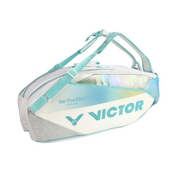 VICTOR 6支裝羽拍包-後背包 雙肩包 肩背包 裝備袋 球拍袋 羽球 勝利 BR5233TTY 米白綠銀藍