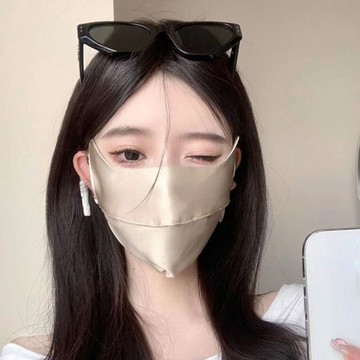 免運🌞防曬面罩護頸一體雙面冰涼透氣防紫外線夏季薄款3d立體全臉防曬麵罩 超輕薄超透氣 防曬麵罩 遮陽麵罩 冰絲涼感麵罩