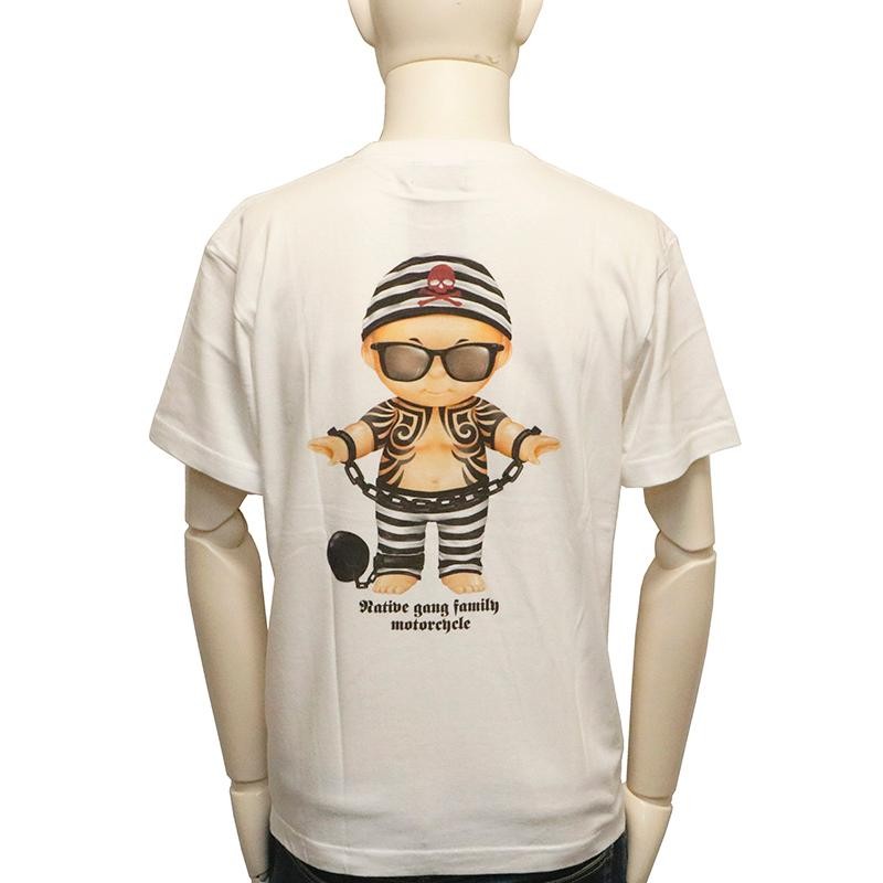 NATIVE GANG FAMILY ネイティブ ギャング ファミリー 囚人ベイビー 半袖Tシャツ NGF38-593 バイカー 半袖 Ｔシャツ  タトゥー ベイビー 囚人服 インクジェット | LINEブランドカタログ