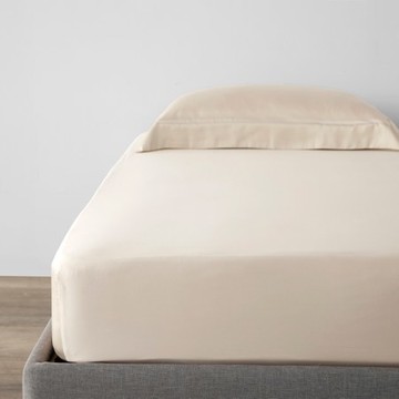 PALETTE300織素色天絲床包加大 芒草棕