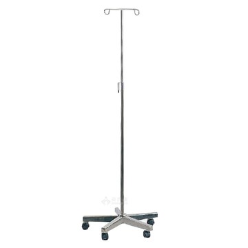 來而康 耀宏 手壓式 不鏽鋼 點滴架 yh087 二勾頭 高低可調 五爪底座 點滴 支架