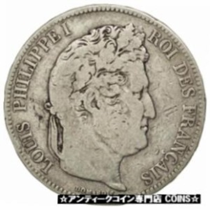 金貨　AU(50-53)　#728.2　1830　KM　Silver-　Francs　[#56958]　銀貨　X　Charles　FRANCE　[送料無料]　コイン　アンティークコイン　Rouen