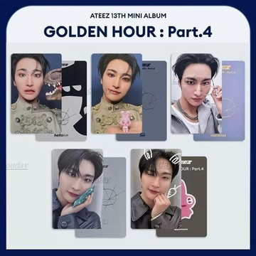 🐏熱門新品🐏 ATEEZ周邊 ATEEZ梯小卡 GOLDEN HOUR 單封小卡 專輯卡 周邊小卡 特典小卡 收藏