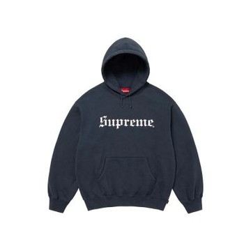 Supreme Washed Old English Hooded 深藍色 連帽上衣 帽T SUP-570 [台灣現貨]