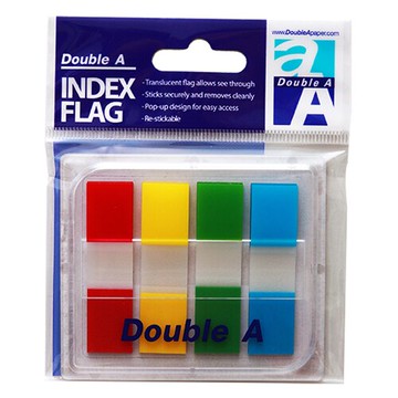 【史代新文具】Double A 44X12mm 4色(半色)抽取式指示標籤
