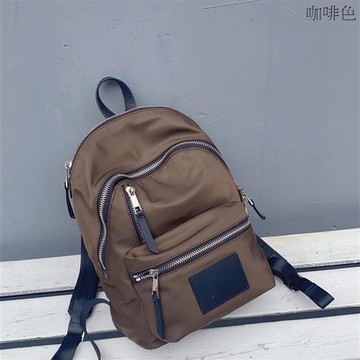 【巴黎精品】後背包尼龍雙肩包-歐美簡約百搭防水女包包2色a1bh36