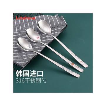 韓式家用316不銹鋼勺子成人勺石鍋拌飯勺長柄勺家用勺子調羹