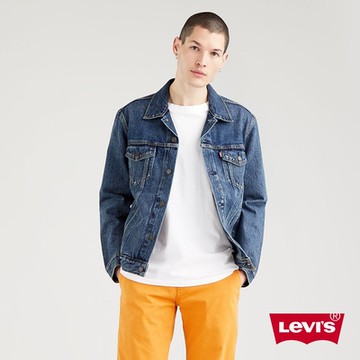 Levis 男款 牛仔外套 Type3經典修身版型 精緻深藍洗舊