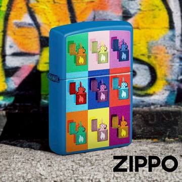 ZIPPO 普普藝術防風打火機 48722 古銅色髮絲紋 喫茶 Cafe咖啡 終身保固