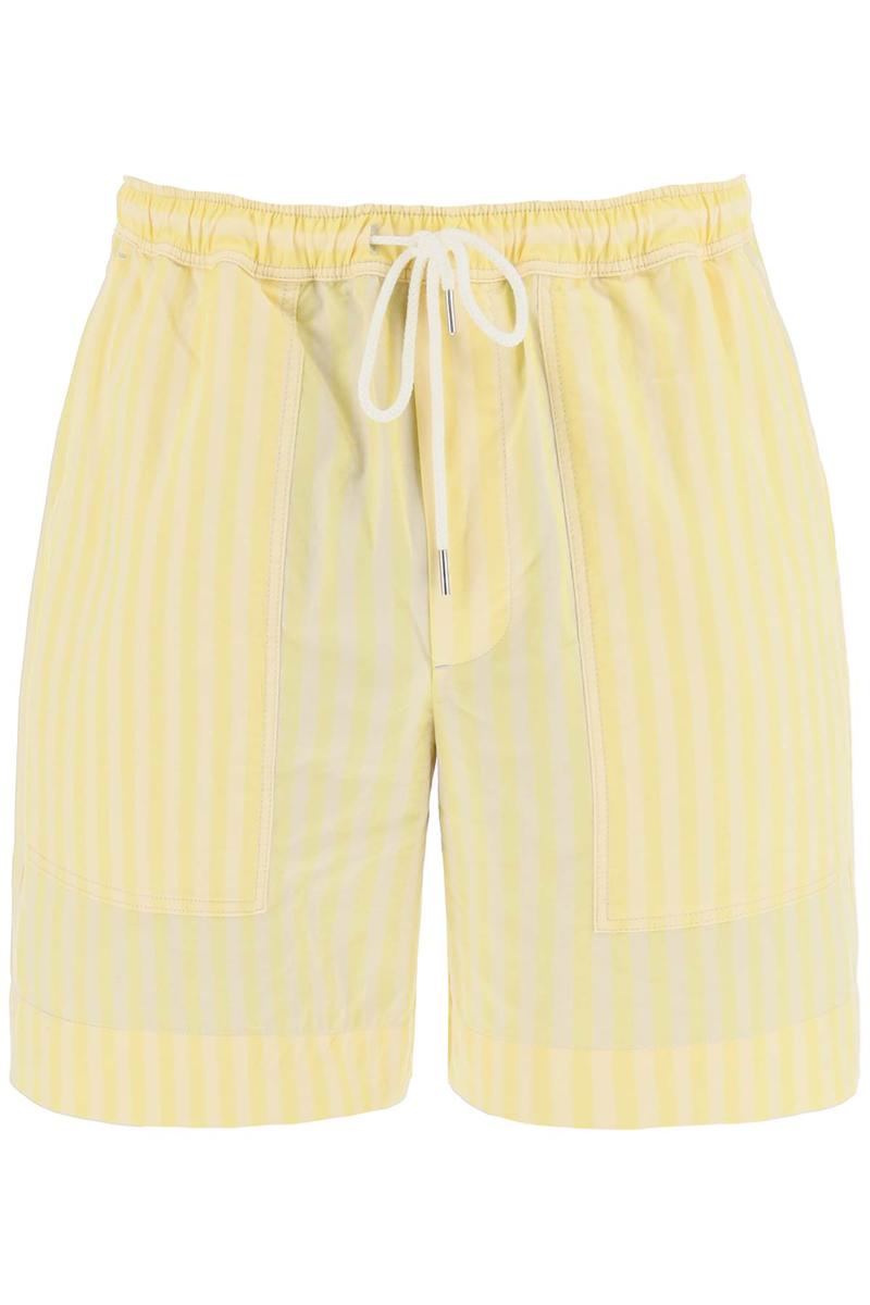 Striped Poplin Bermuda Shorts For