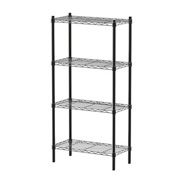 【dayneeds】輕型 60x30x120公分 四層烤漆黑波浪架