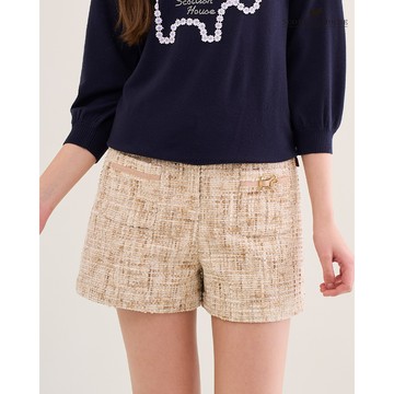 【SCOTTISH HOUSE】卡其色小香風A型短褲 CIVA2271