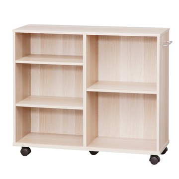 日本IRIS 開放式可移動收納架 原木色 SYR-7526