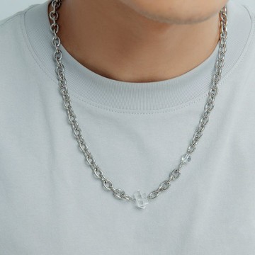 銀河系 | 雙尖白水晶 | 中性款水晶項鍊