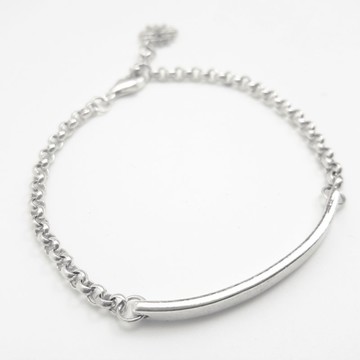 Z15款平面(可敲字)925純銀手鍊.客製英文字母數字.御匠敲飾