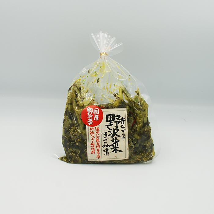 昔ながらの野沢菜きざみ漬150g（信州長野のお土産 お漬物 野沢菜漬け物 つけもの 刻み醤油漬け）