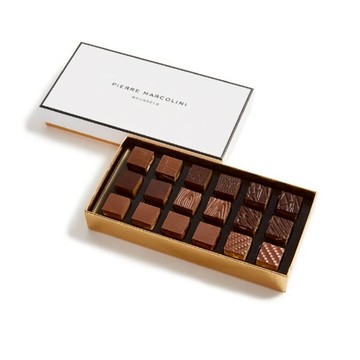 Pierre Marcolini 萃芯經典可可禮盒 18入（加贈品牌提袋）