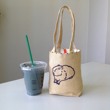 咖啡袋水豚迷你手提包