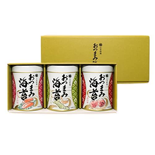 山本海苔店 味つけ 海苔 おつまみ海苔 3缶 詰め合わせ 各20g  九州有明海産 国産 のり 海苔 ギフト お歳暮