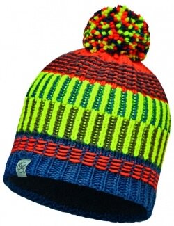 ├登山樂┤西班牙 BUFF BUFF 亮綠毛球 青少年Polar針織保暖帽 HOPS SEAPORT # BF113527-753-10