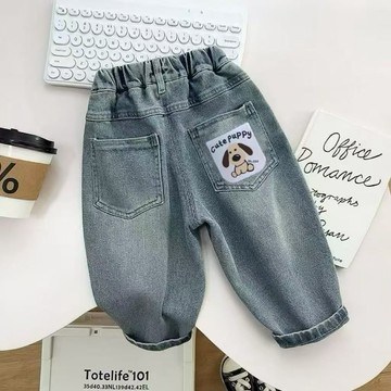 Mini baby🌷男寶寶牛仔褲男童春秋小童休閒長褲兒童韓版褲子寬鬆