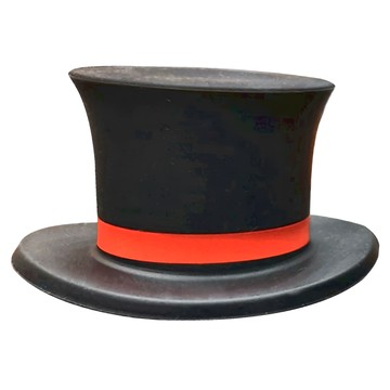 創意小禮帽矽膠酒瓶塞 直徑60x高35mm  經典黑  1個