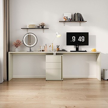 林氏木業魔方系列2.4M附抽屜櫃書桌 OI1V (H014364626)