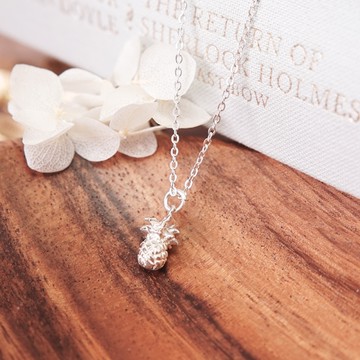 ART64 純銀 好運旺來 鳳梨 925純銀項鍊 女生項鍊