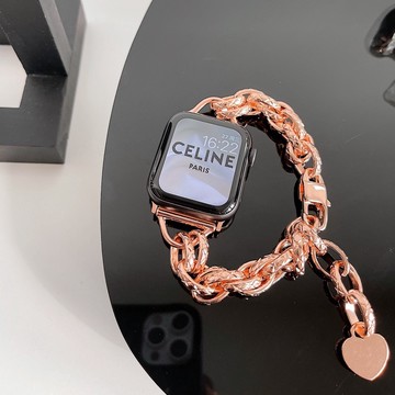 高級感愛心手鏈Applewatch錶帶  適用於iwatch/applewatch+全系列通用