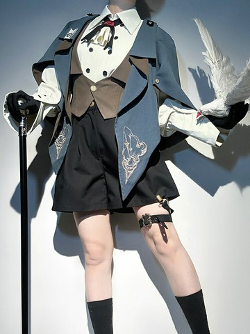麗塔女萬圣節服裝偵探Lolita日常騎馬裝正太小王子斗篷套裝