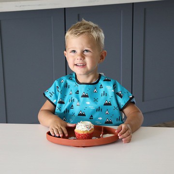 Bumkins 防水短袖圍兜兜(1入) U-24 藍色森林