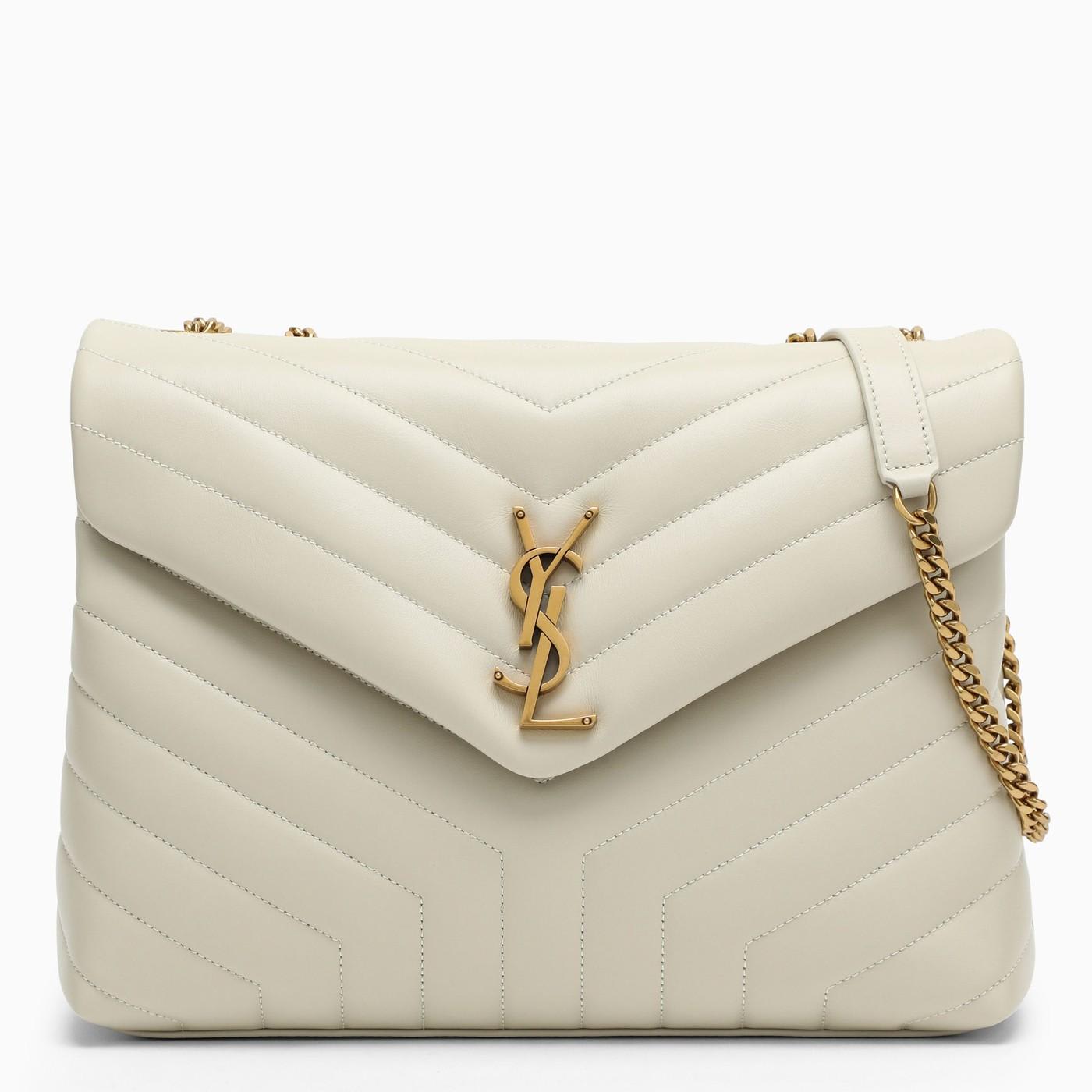 Saint Laurent Cream White/gold Medium Loulou Bag