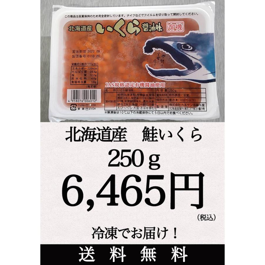 いくら しょうゆ漬け イクラ ギフト 送料無料 国産 北海道 いくら しょうゆ漬け 250g ギフト おせち お歳暮 敬老の日 いくら イクラ しょう油漬 海産物