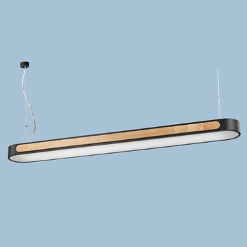 北歐風原木邊 T8燈管吊燈F85-09-K4663