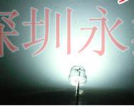 5mm白色白光白燈珠 F5 小方片 草帽白發白LED 1K=34元