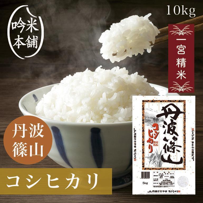 コシヒカリ 米 10kg 白米 丹波篠山産 送料無料 一宮精米 5kg×2 令和5年