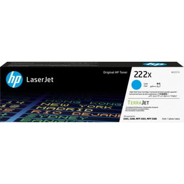 【領券優惠折300】HP 222X 藍色原廠 LaserJet 高容量碳粉匣(W2221X) For CLJ 3203dw / 3303sdw / 3303fdw