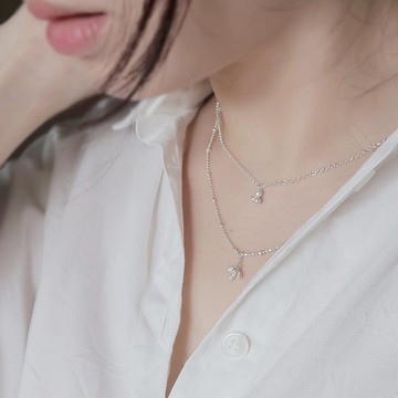 森林系 925純銀  點點小果實 項鍊 鎖骨鍊 免費送禮包裝