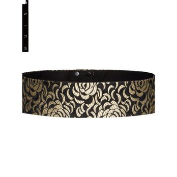 黑金色系玫瑰中國風可調節腰封服飾女士裝飾顯瘦四季時尚百搭腰帶